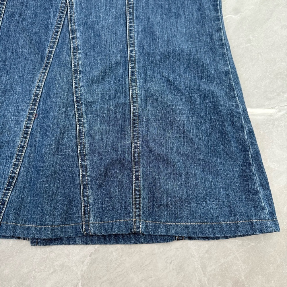 Women’s Vintage Tommy Hilfiger Jeans 100% Cotton Denim Skirt Size 6 Buttons Y2K - Picture 4 of 16